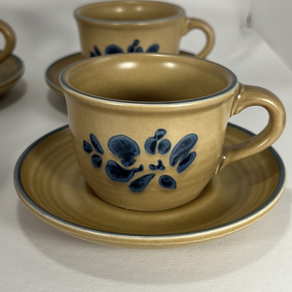 Pfaltzgraff Dining Vintage Pfaltzgraff Folk Art Cup And Saucer Set Of 4 Poshmark